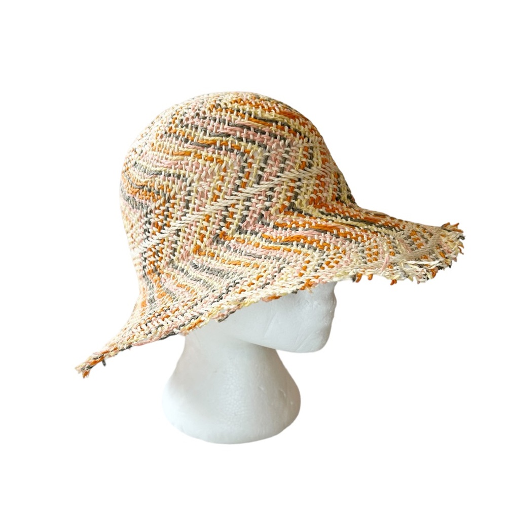 Echo - Multicoloured Paper Straw Bucket Hat